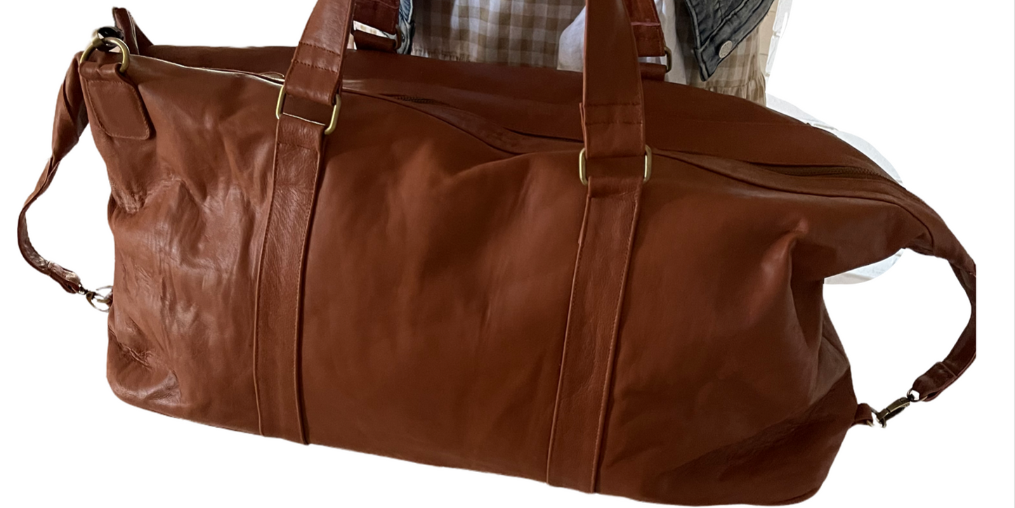 Penny Leigh & Co - Overnight Bag - Cognac